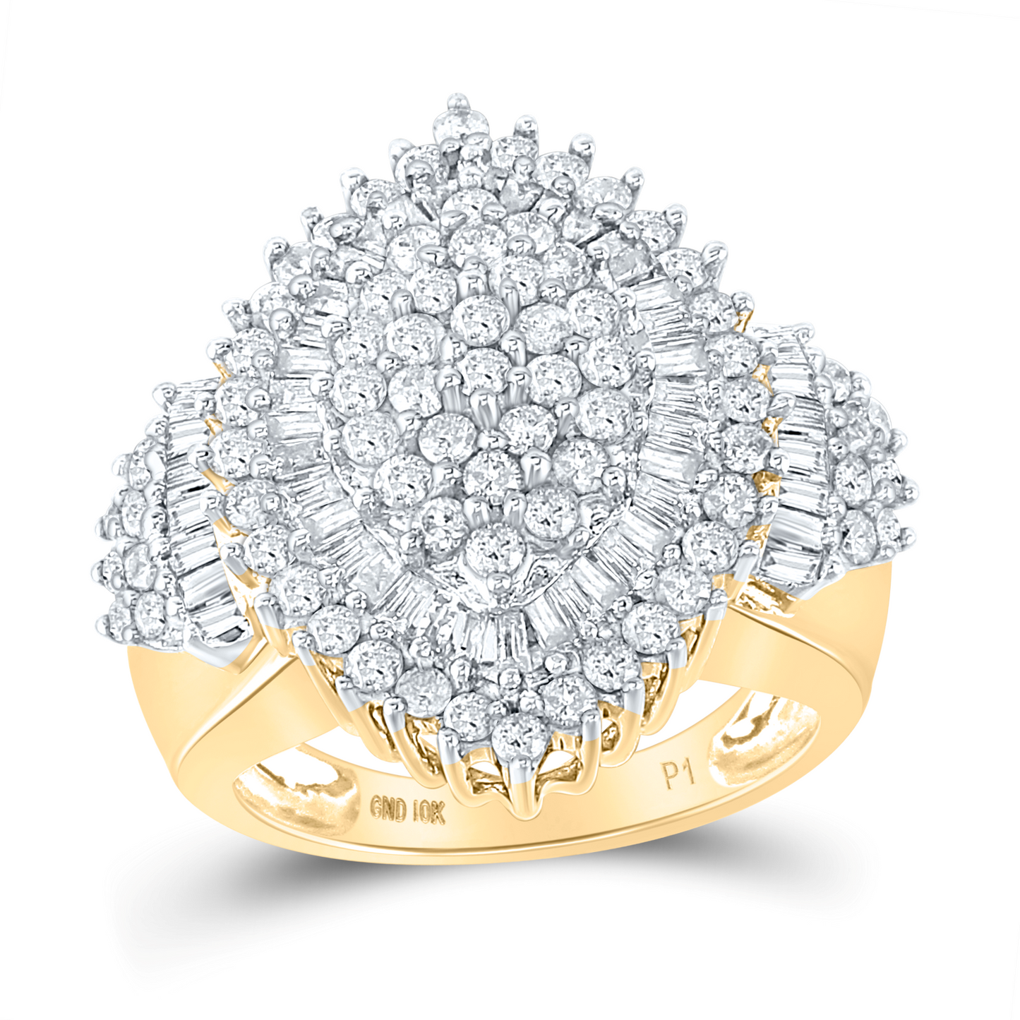 2 CT-DIA P1 CLUSTER GIFT RING