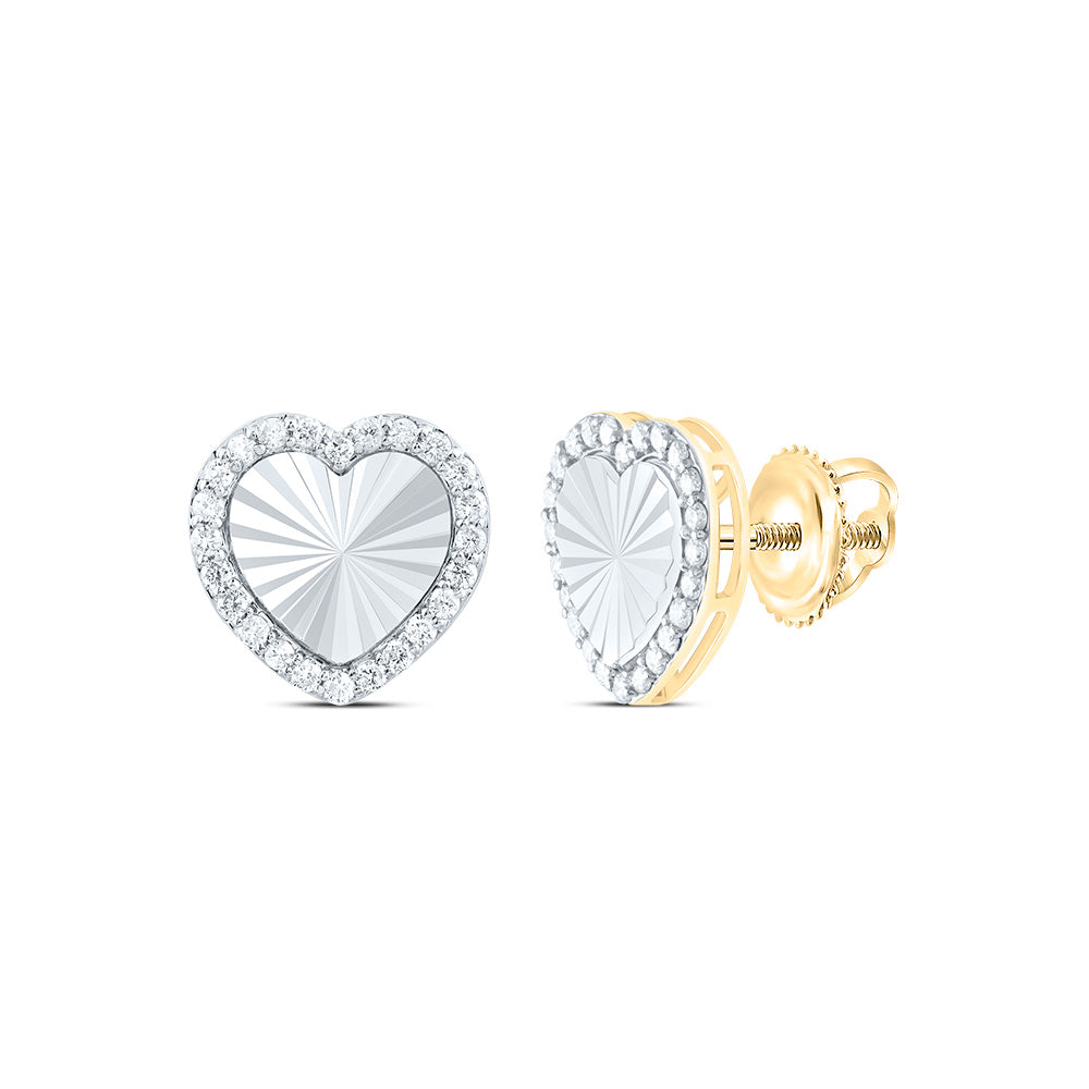 1/3CTW-NAT DIA NK FASHION HEART EARRING