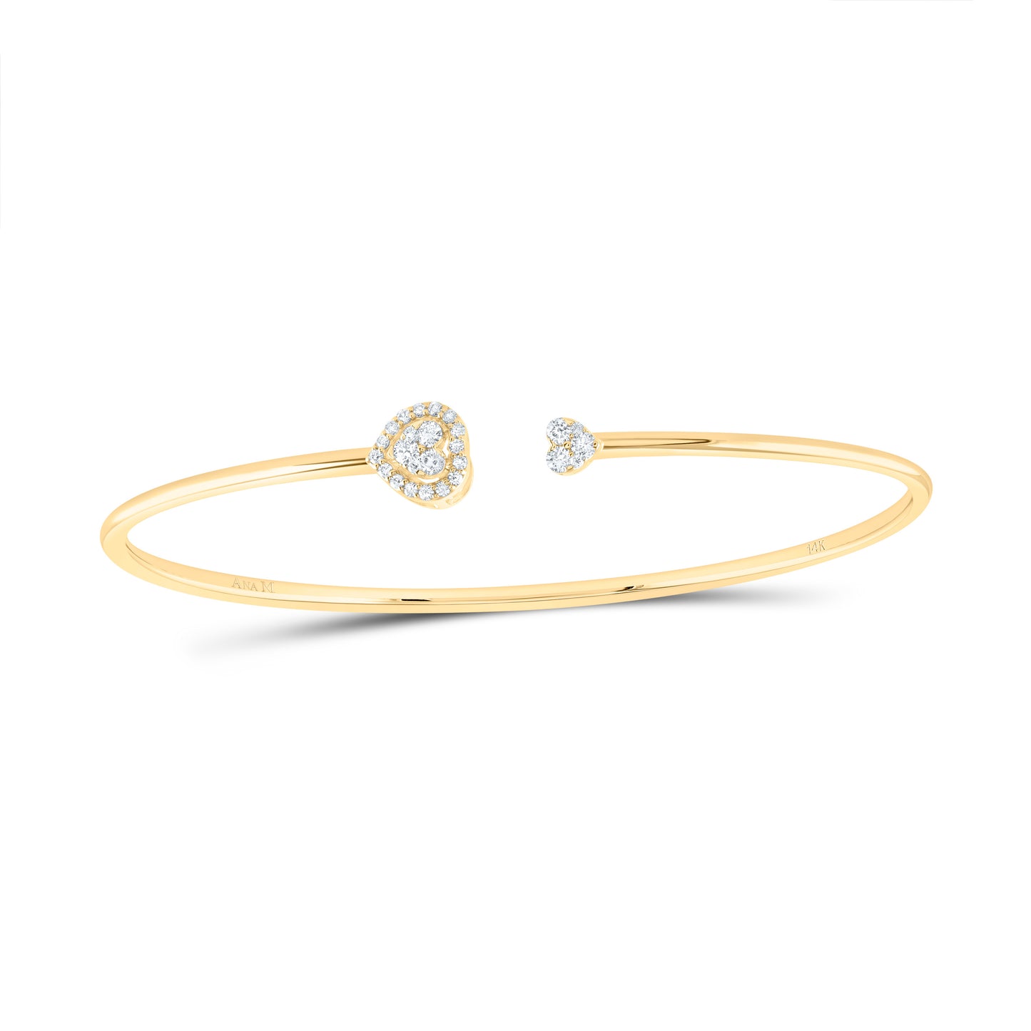 1/4CTW-NAT DIA ANA M PEAR BANGLE