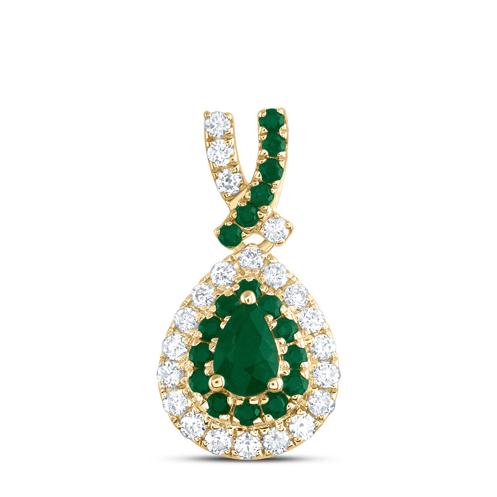 1/8CTW-DIA ANA M 1/12CTW-RD-EM, 4X3MM-PS-EM, NAT GEM PEAR PENDANT