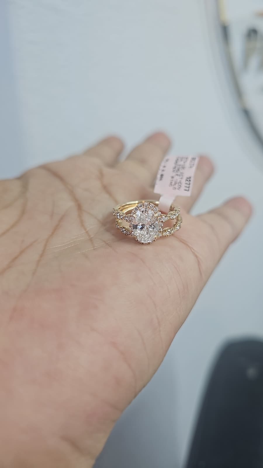 14 k anillo diamente