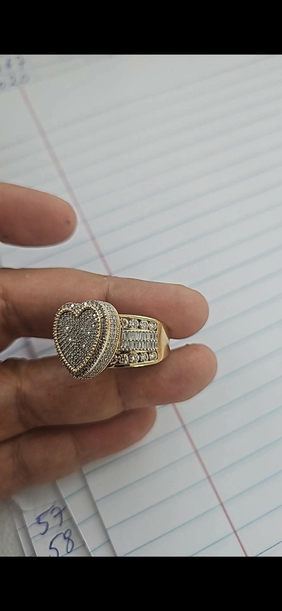 14 k anillo diamante