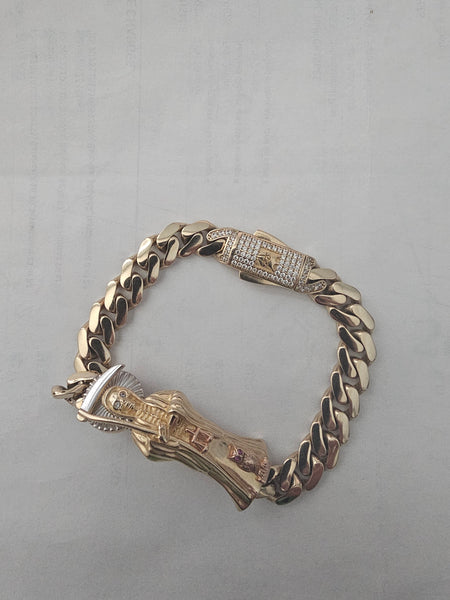 14k oro esclava santa muerte