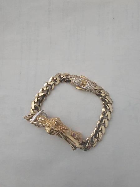 14k oro esclava santa muerte
