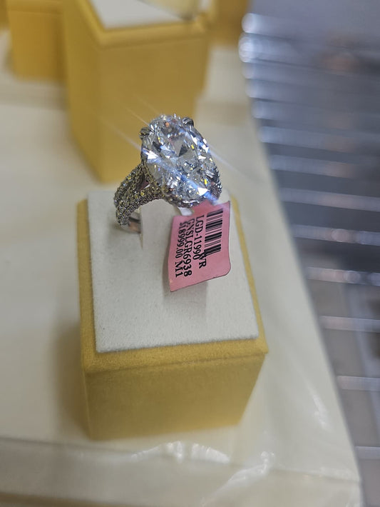 14 k anillo diamante