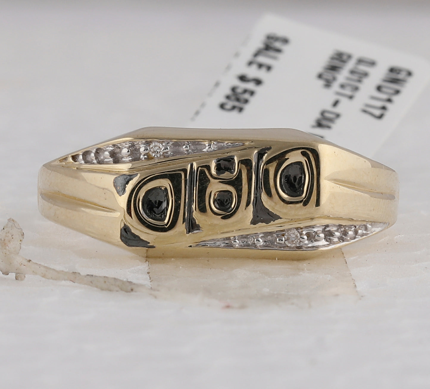 0.01CT-DIA P1P2 GIFT DAD"MENS RING"
