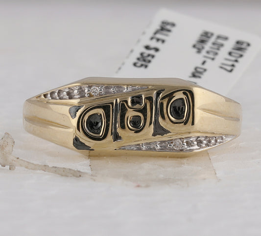 0.01CT-DIA P1P2 GIFT DAD"MENS RING"