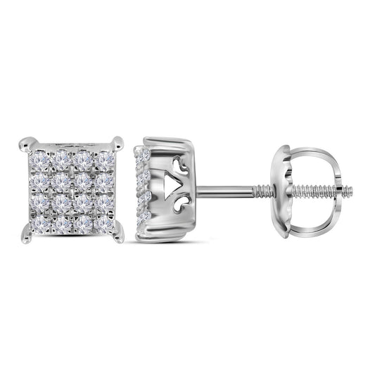 1/4CT-DIA CINDY SQUARE EARRING