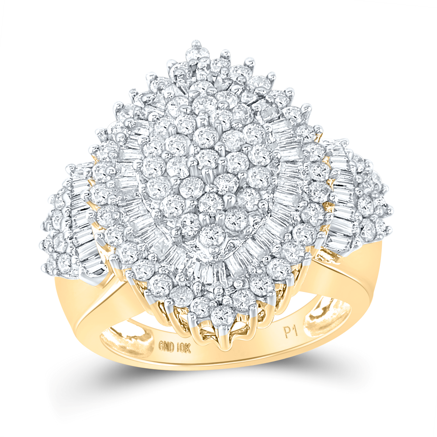 2 CT-DIA P1 CLUSTER GIFT RING