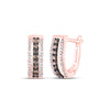 1/2CT-DIA CN NATURAL BROWN HOOP EARRING