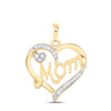1/10CTW-DIA CN MOM HEART PENDANT