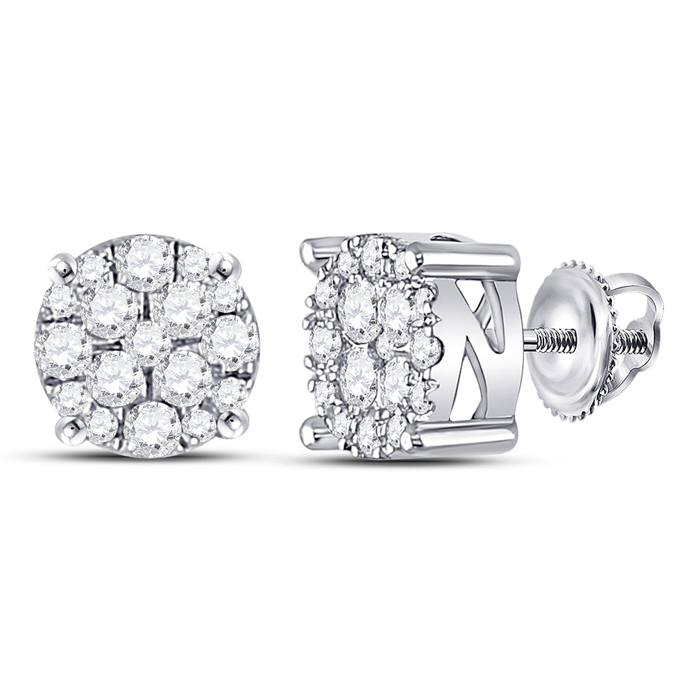 1/4CTW-DIA NK ROUND EARRINGS