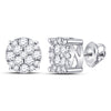 1/4CTW-DIA NK ROUND EARRINGS