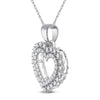 3/8CTW-DIA NK HEART PENDANT