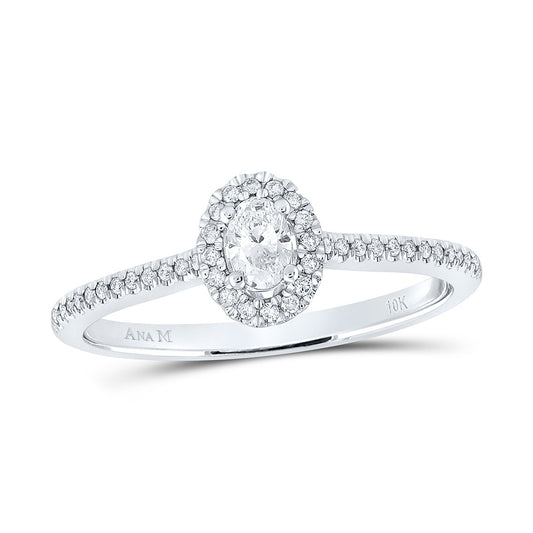 1/3CTW-DIA ANA M 1/5CT-COV ENGAGEMENT SINGLE HALO RING