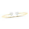 1/10CTW-DIA CN HEART BANGLE (50X60)