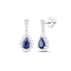 1/2CTW-DIA NK 6X4 MM SAPP-PEAR NAT GEM DANGLING EARRING