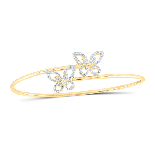 3/8CTW DIA NK BUTTERFLY FASHION BANGLE (60X48MM)