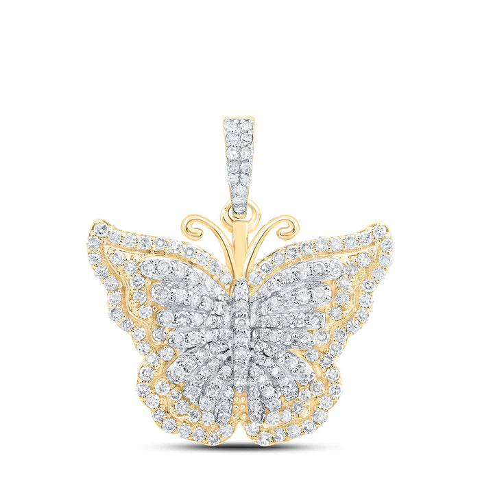 5/8 CTW-NAT DIA NK BUTTERFLY FASHION PENDANT