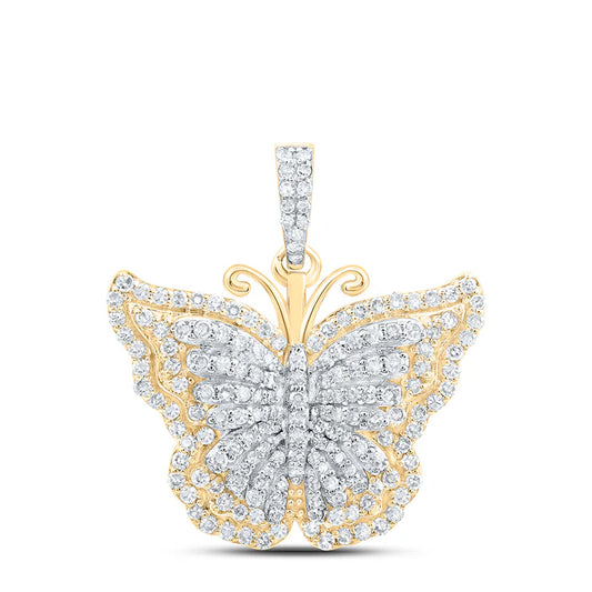 5/8 CTW-NAT DIA NK BUTTERFLY FASHION PENDANT