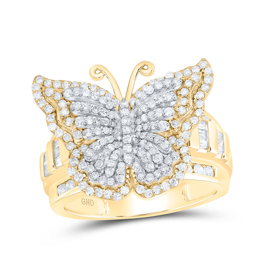 1 1/4CTW-NAT DIA NK FASHION BUTTERFLY RING