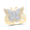 1 1/4CTW-NAT DIA NK FASHION BUTTERFLY RING