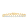 1 7/8CTW-NAT DIA NK FASHION CLOVER BRACELET (7 INCH)