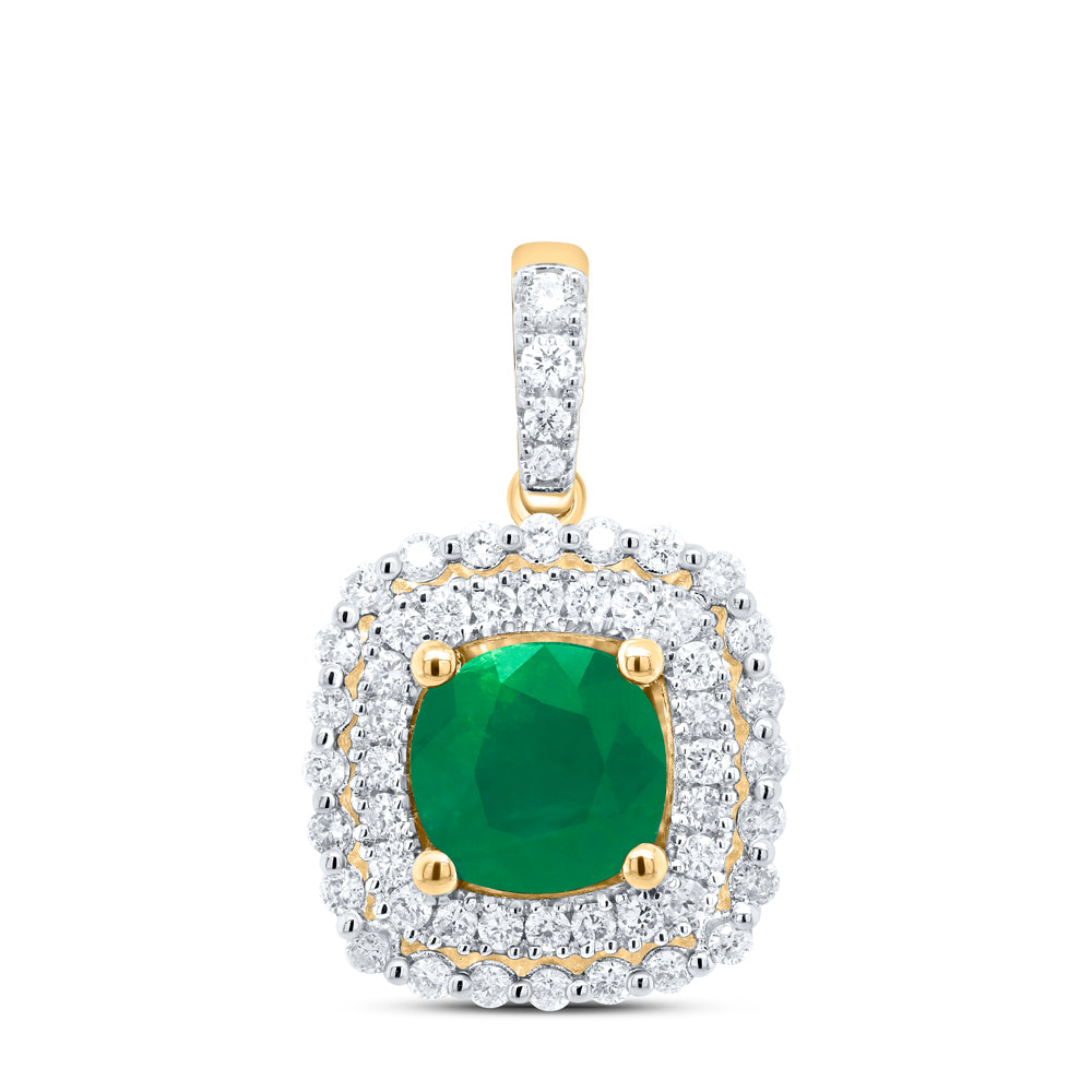 1/3CTW-NAT DIA ANA M 6X6MM CU-EM NAT GEM PENDANT