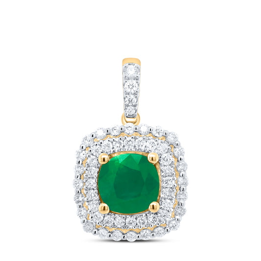1/3CTW-NAT DIA ANA M 6X6MM CU-EM NAT GEM PENDANT