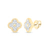 1/6CTW-NAT DIA CN GIFT CLOVER STUD EARRING