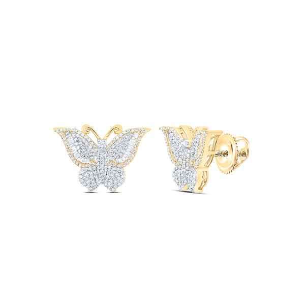 1 1/2CTW-NAT DIA NK FASHION BUTTERFLY EARRING