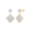 1/3CTW-NAT DIA ANA M CLOVER DANGLING EARRING