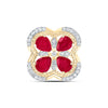 1/5CTW-NAT DIA ANA M 1 1/5CTW-PS-RU NAT GEM CLOVER PENDANT