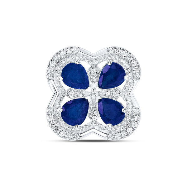 1/5CTW-NAT DIA ANA M 1 3/8CTW-PS-BS NAT GEM CLOVER PENDANT