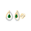 1/8CTW-NAT DIA CN 4X3MM PS-EM NAT GEM FASHION EARRING