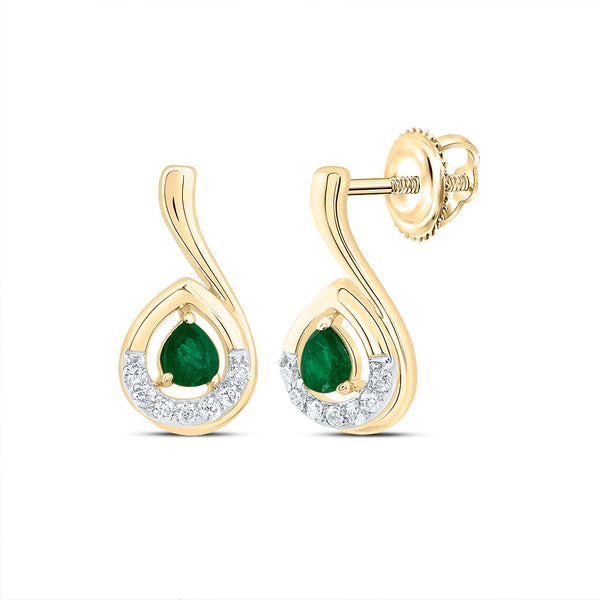 1/20CTW-NAT DIA CN 3X2.6MM PS-EM NAT GEM FASHION EARRING
