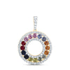 1/2CTW-NAT DIA CN 1 1/2CTW RD-NAT GEM MULTI CLR SAPPHIRE PENDANT
