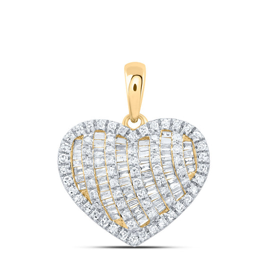 1/2CTW-NAT DIA CN FASHION HEART PENDANT