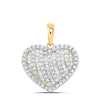 1/2CTW-NAT DIA CN FASHION HEART PENDANT