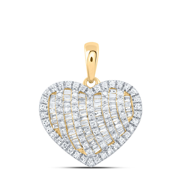 1/2CTW-NAT DIA CN FASHION HEART PENDANT