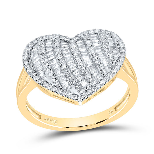 5/8CTW-NAT DIA CN FASHION HEART RING