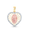 1/6CTW-NAT DIA NK GIFT HEART MOTHER MARY PENDANT