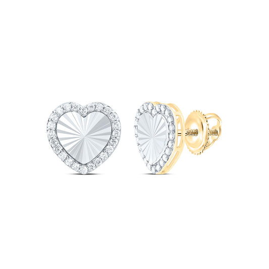 1/3CTW-NAT DIA NK FASHION HEART EARRING