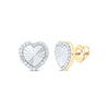 1/3CTW-NAT DIA NK FASHION HEART EARRING