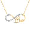 1/12CTW-NAT DIA P1 GIFT INFINITY LOVE NECKLACE (18 INCH)