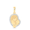 1/10CTW-NAT DIA NK GIFT MOM HEART PENDANT
