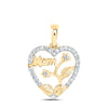 1/8CTW-NAT DIA NK GIFT MOM HEART PENDANT