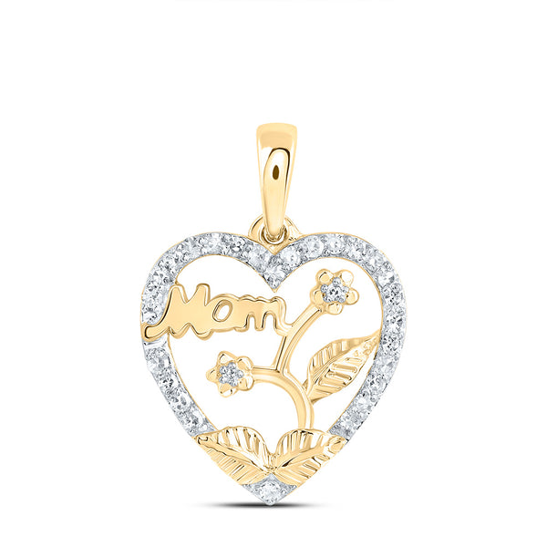 1/8CTW-NAT DIA NK GIFT MOM HEART PENDANT