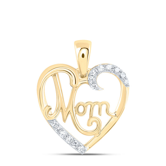 1/12CTW-NAT DIA NK GIFT MOM HEART PENDANT