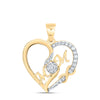 1/8CTW-NAT DIA P1 GIFT MOM HEART PENDANT
